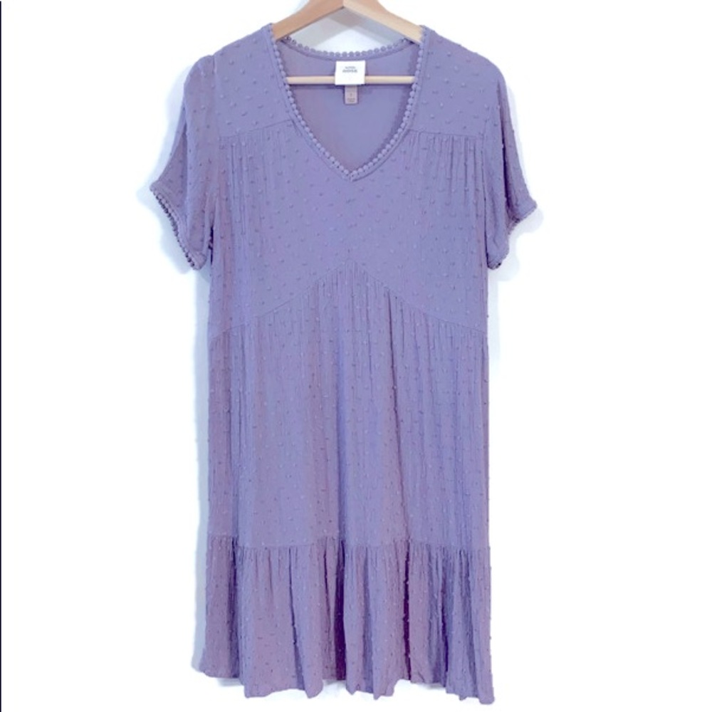 Knox Rose Lilac Textured V-Neck Tiered Dress